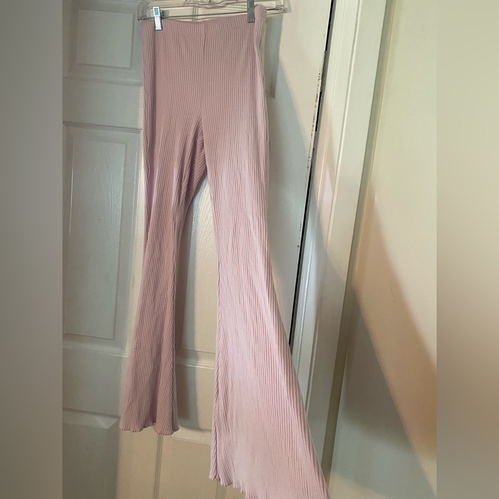 Aerie Kick It Super Flare Pants Lilac Purple